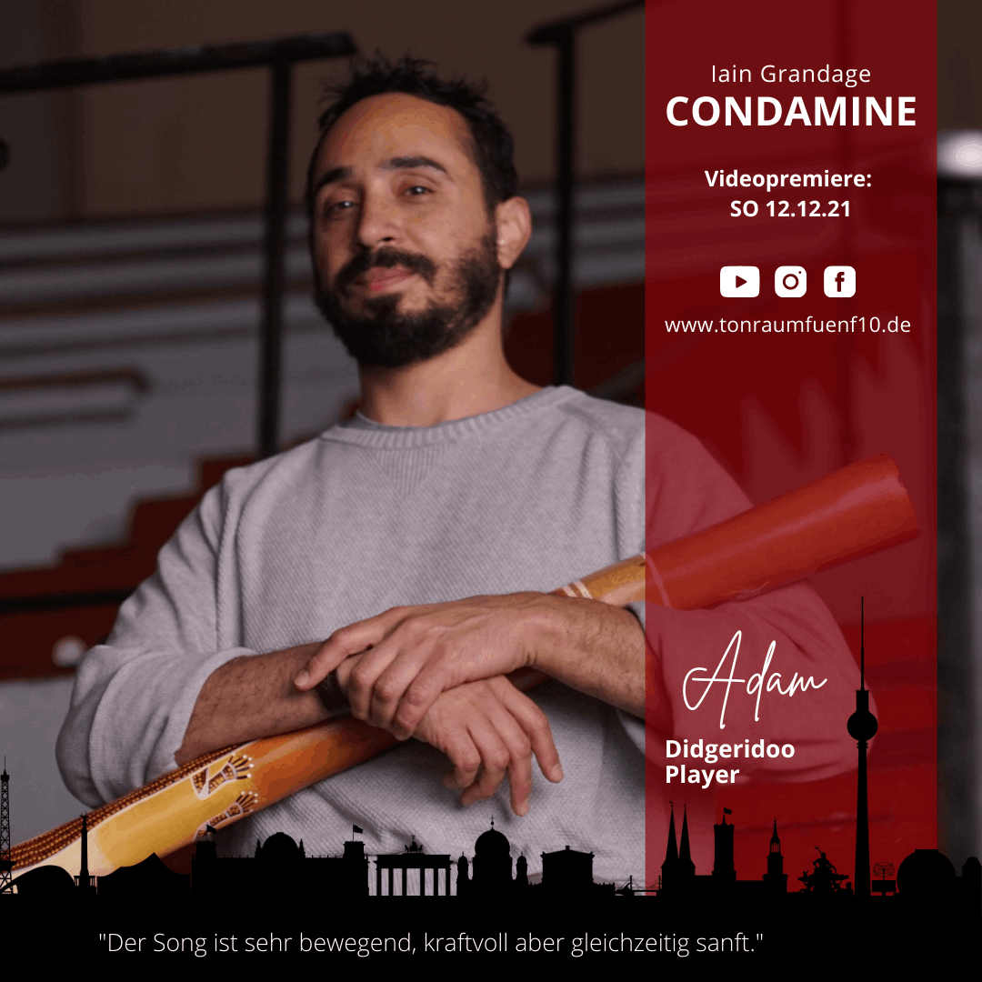 tonraumfünf10: Gastmusiker Adam Harzuf am Didgeridoo.