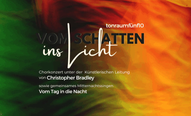Titelbild für Konzertprogramm „Vom Schatten ins Licht“